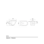 Rubicer konzolna WC šolja rimless Mini Glamic Compact 48 cm Rubicer konzolna WC šolja rimless Mini Glamic Compact 48 cm