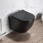 Crna WC šolja Konzolna Perla sa Slim Soft Close daskom