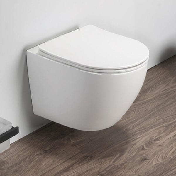 WC šolja Konzolna Perla sa Slim Soft Close daskom Bela