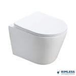 WC šolja Konzolna Pure sa Slim Soft Close daskom Bela WC šolja Konzolna Pure sa Slim Soft Close daskom Bela