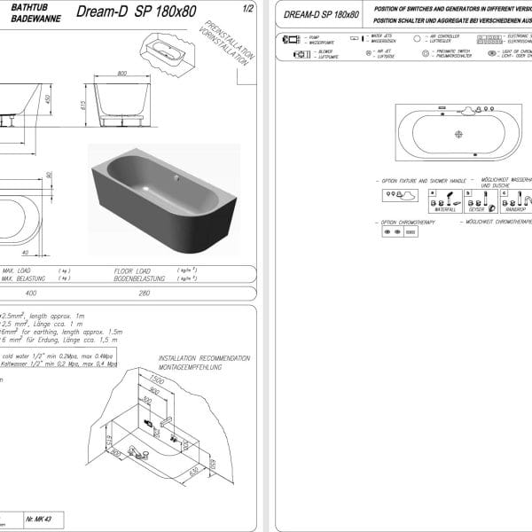 Kolpa San Kada 180x80 Dream D