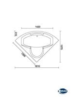 Ugaona Kada 130x130 Talija Lux Zomar Ugaona Kada 130x130 Talija Lux Zomar