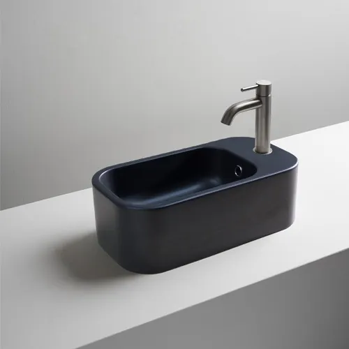 AXA Lavabo zidni-nadgradni Mini Cosa Crni Mat 48x25