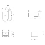 AXA Lavabo zidni-nadgradni Mini Cosa 48x25 AXA Lavabo zidni-nadgradni Mini Cosa 48x25