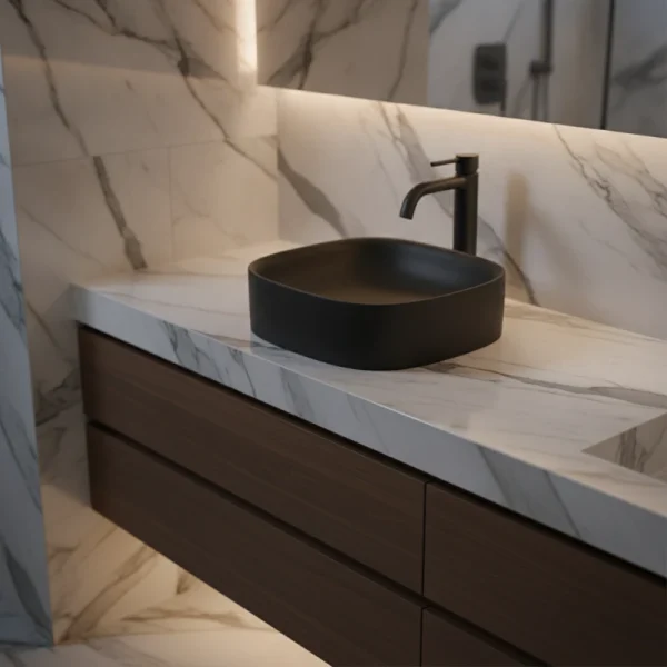 AXA Nadgradni Lavabo Wild Crni Mat 45x45