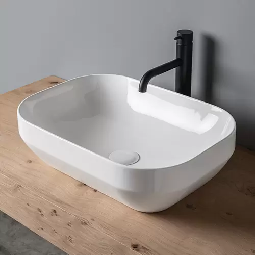 AXA Nadgradni četvrtasti Lavabo Decus 50x35 - Beli Sjaj
