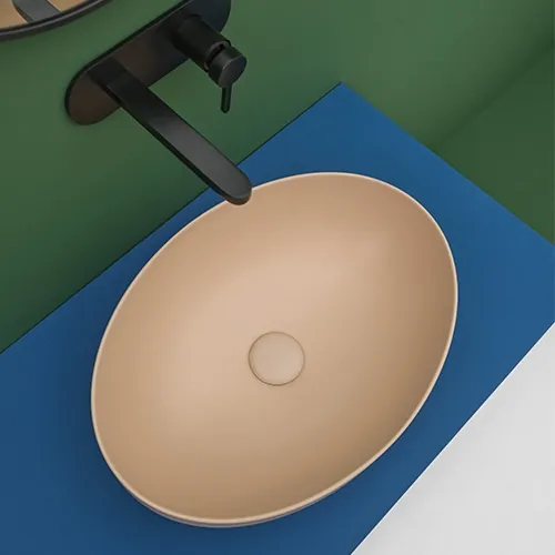 AXA Nadgradni ovalni Lavabo Decus Bež Mat 50x35