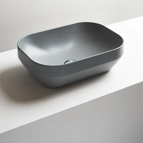 AXA Nadgradni četvrtasti Lavabo Decus 50×35 – Sivi Mat