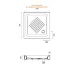 Catalano tuš kade keramičke 70x70 Base