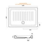 Catalano tuš kade keramičke 80x120 Base