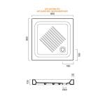 Catalano tuš kade keramičke 80x80 Base