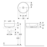 GEBERIT Nadgradni Lavabo VariForm Okrugli fi 40 cm GEBERIT Nadgradni Lavabo VariForm Okrugli fi 40 cm