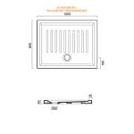 Catalano tuš kade keramičke 80x100 H6