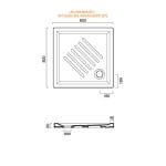 Catalano tuš kade keramičke 80x80 H6