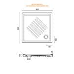 Catalano tuš kade keramičke 90x90 H6