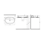 Isvea nadgradni lavabo Infinity 60x40