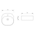Lavabo nadgradni Ovale 41x42