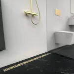 Zlatna Tuš Kanalica ALCA APZ10-550 BLACK BRASS – KOMPLET