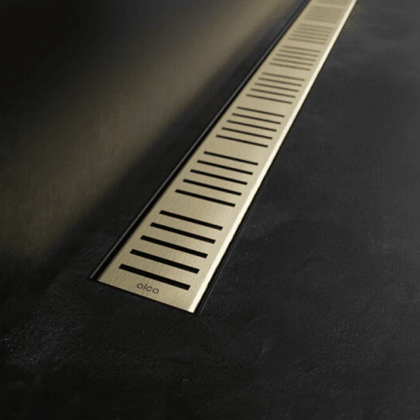 Zlatna Tuš Kanalica ALCA APZ10-550 BLACK BRASS – KOMPLET