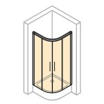 HUPPE Tuš Kabina X1 polukružna R 80 - visina 190 i 200 cm HUPPE Tuš Kabina X1 polukružna R 80 - visina 190 i 200 cm