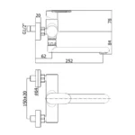 Zidna baterija za sudoperu CANDY