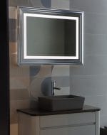 LED Ogledalo za Kupatilo FRAME Silver 100x76 cm