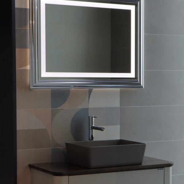 LED Ogledalo za Kupatilo FRAME Silver 100x76 cm