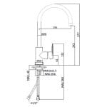 Baterija za sudoperu CANDY - visoka labud lula