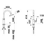 Baterija za sudoperu ELITE e22 sa izvlačećim tušem