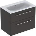 Lavabo sa ormarićem SELNOVA SQ Lava Siva 80x48 cm Fioke