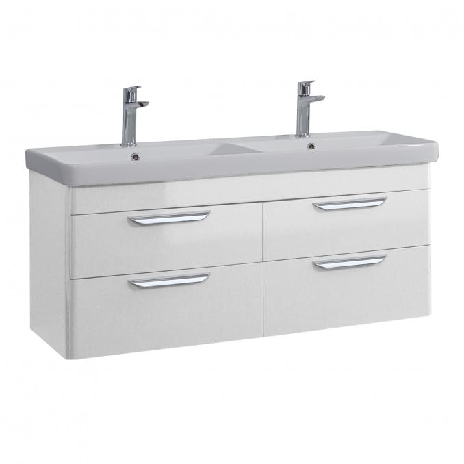 Dupli Lavabo sa Ormarićem EFES White 120x46 cm Dupli Lavabo sa Ormarićem EFES White 120x46 cm