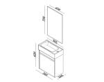 Lavabo sa Ormarićem MOON White 50x26 cm