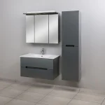 Lavabo sa Ormarićem TIJANA Siva 90x45 cm