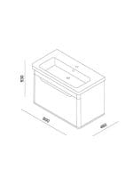 Lavabo sa Ormarićem WING White 60x46 cm Lavabo sa Ormarićem WING White 60x46 cm