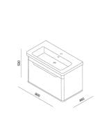 Lavabo sa Ormarićem WING White 80x46 cm Lavabo sa Ormarićem WING White 80x46 cm