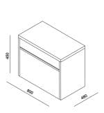 Toaletni ormarić za lavabo NOTTE 80x48 cm (bez lavaboa)