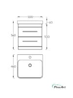 Lavabo sa ormarićem LUXOR 50x46 cm Fioke