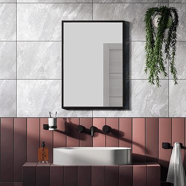 Ogledalo za Kupatilo BLACK u Mat Crnom ramu 60x80 cm