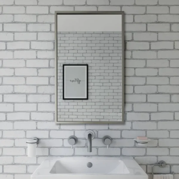 Ogledalo za Kupatilo SILVER u Mat Hrom ramu 60x80 cm