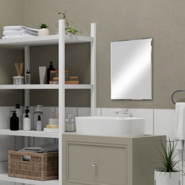 Ogledalo za Kupatilo SILVER u Mat Hrom ramu 50x70 cm