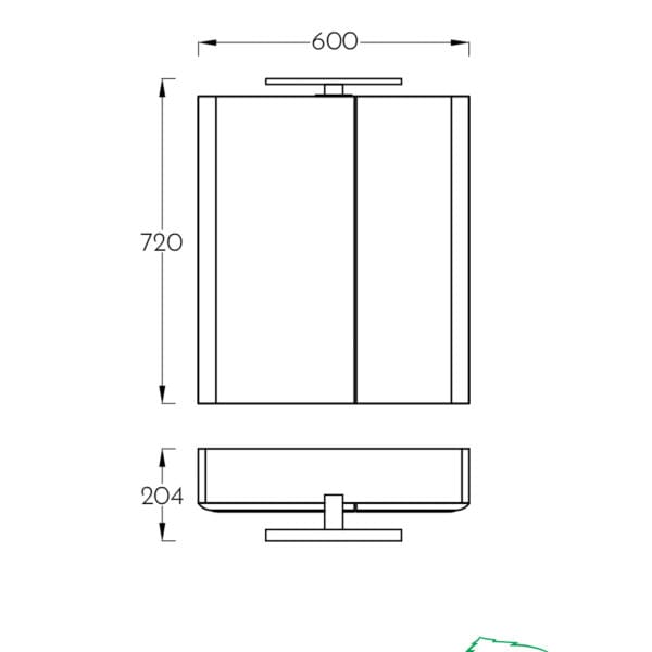 Ogledalo sa ormarićem Luxor Art 60 Beli