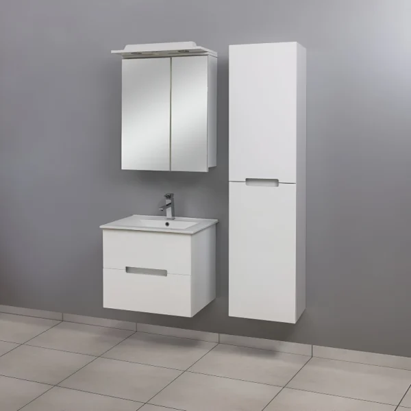 Ogledalo sa Ormarićem i rasvetom TIJANA White 60 cm