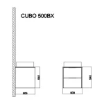 Toaletni Ormarić za Lavabo CUBO 50x50 cm (bez lavaboa) Toaletni Ormarić za Lavabo CUBO 50x50 cm (bez lavaboa)
