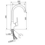 Baterija za sudoperu PRIMA - labud lula