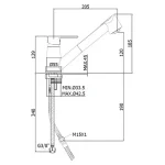 Baterija za sudoperu RED sa izvlačećim tušem