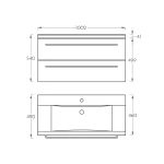 Lavabo sa ormarićem SIGMA 100x46 cm