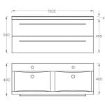 Dupli lavabo sa ormarićem SIGMA 120x46 cm