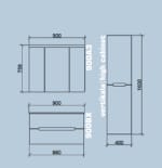 Lavabo sa ormarićem TIJANA White 90x45 cm