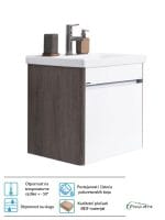 Lavabo sa ormarićem TOLEDO Dark WOOD 55x46 cm Vrata Lavabo sa ormarićem TOLEDO Dark WOOD 55x46 cm Vrata
