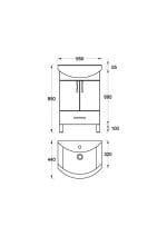 Ormarić sa lavaboom UNI 55x44 cm Ormarić sa lavaboom UNI 55x44 cm